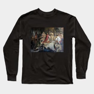 Coronation of Charlemagne - Friedrich Kaulbach Long Sleeve T-Shirt